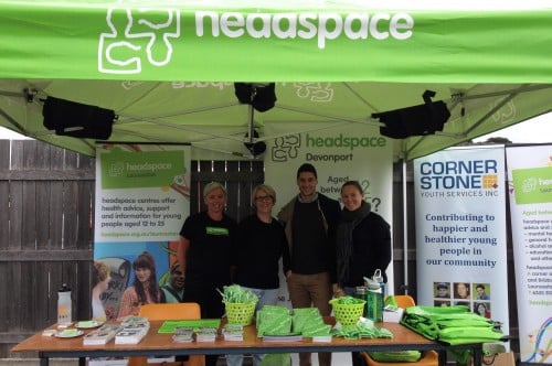 Alison Filgate, Kim Gawne, Simon Hogan and Claire Stucas from headspace. Photo courtesy of Alison Filgate